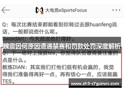 魏震因何原因遭遇禁赛和罚款处罚深度解析